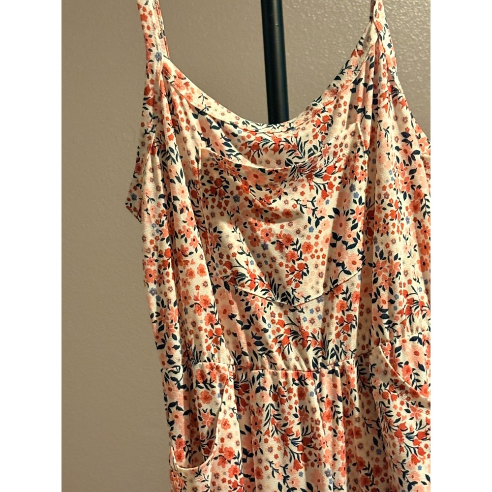 LuLaRoe Sleeveless, Floral Jumpsuit, with Pockets, Adj Straps, Sz XS - Picture 6 of 8